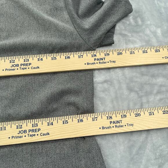 Cuddl Duds Scrub Top Womens XS Heather Gray Split Neck Short Sleeve ClimateRight - Picture 5 of 15